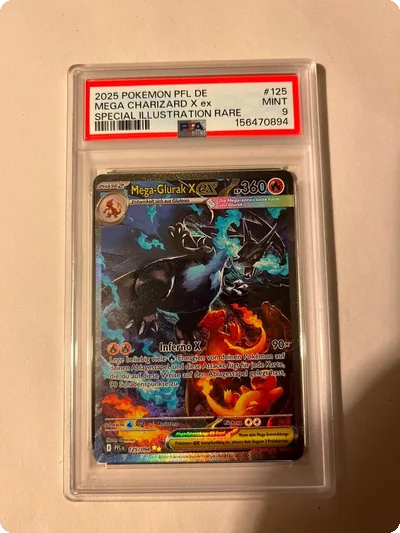 POKEMON MEGA GLURAK X EX #125 Fatale Flammen PSA 9 – LOW POP – SIR - Regrade?